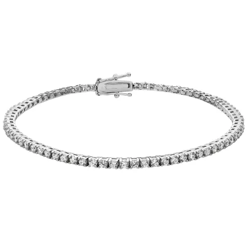 Silver Ladies' Cz Bracelet 7.3g